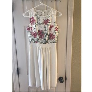 White NY&Co floral lace dress!